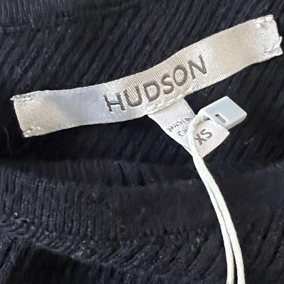 Hudson Jeans Merino Wool One Shoulder Dress Maxi in Black - Picture 6 of 7